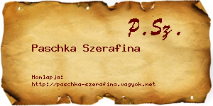 Paschka Szerafina névjegykártya